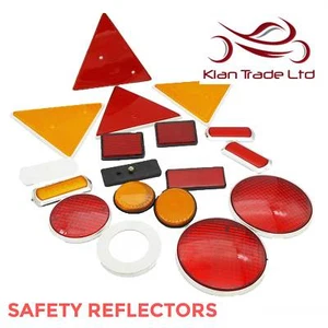 Reflector Rojo Ámbar Reflectante Puerta de Garaje Valla Adhesivo Remolque Caravana Entrada - Imagen 1 de 9