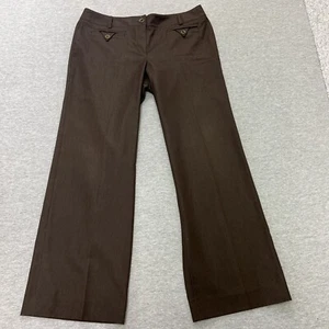 Sharangano Women's Dress Pants Brown Sz 10 Accent Pockets - Picture 1 of 7