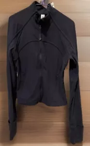 Lululemon Womens Black Define Cropped Jacket Ribbed Nulu 8US/12AU Activewear GUC - Picture 1 of 18