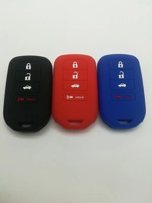 Cubierta de llave remota con llavero de silicona 3* para Honda Accord Civic Pilot Ridgeline 2018 2019 Foto 1 de 4