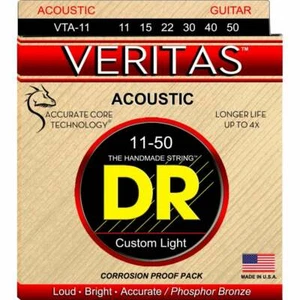 Cuerdas de guitarra acústica de luz personalizada DR hechas a mano Veritas Phosphor Bronce 11-52 - Imagen 1 de 1