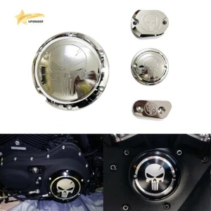 4 in 1 Skull Engine Derby Timer Cover For Harley Sportster Iron XL883 1200 48 72 - Picture 1 of 8
