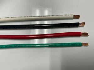 120' EA THHN THWN 6 AWG GAUGE BLACK WHITE RED COPPER WIRE + 120 6 AWG GREEN - Picture 1 of 1