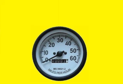 Willys M Series Jeeps MB-GPW-CJ2A-CJ3A-CJ3B-Speedometer-km-h-MPH-White and black - Image 1 of 4