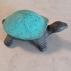 Portachiavi tartaruga in ghisa - portachiavi di ricambio e decorazione giardino - portagioie - Foto 1 di 19