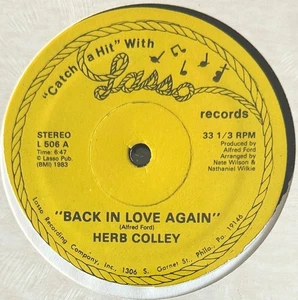 HERB COLLEY - BACK IN LOVE AGAIN - 12" RARE PHILLY SOUL FUNK;DISCO SEALED - Imagen 1 de 1