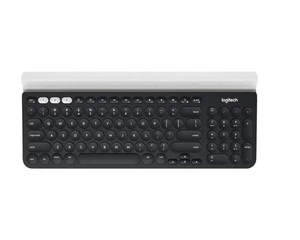 Logitech K780 Multi-Device Wireless Keyboard, ‎QWERTZ Swiss Layout - Grey - Picture 1 of 5