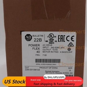 22B-D010N104 Allen Bradley SER A Powerflex 40 AC Drive 5HP SELLADO - Imagen 1 de 4
