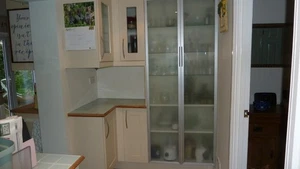 two glass fronted units that can be used for kitchen or display. - Picture 1 of 2