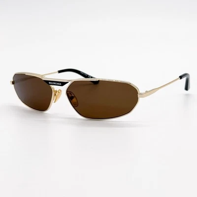 NUEVO BALENCIAGA BB0245S 003 DORADO MARRÓN UNISEX GAFAS DE SOL BB 0245S 003 METAL Foto 1 de 4