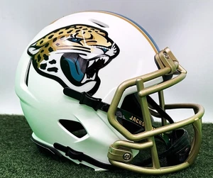 CUSTOM RIDDELL SPEED MINI FOOTBALL HELMET - JACKSONVILLE JAGUARS - Picture 1 of 8