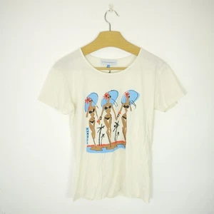 Camiseta Brazaletes Sólidos y Rayas Donald Robertson Estampado Amarillo Pálido Talla XS NUEVA CON ETIQUETAS - Imagen 1 de 6