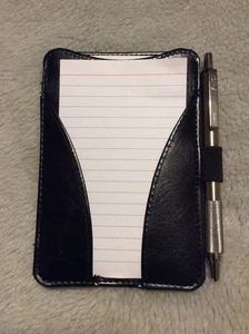 Estuche para tarjetas de notas Oxford a mano, tamaño de 3" x 5", negro con 25 tarjetas de índice con reglas nuevo - Imagen 1 de 6