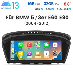 8.9" Autoradio Carplay Android 14 1+32GB Für BMW 3/5 Series E90 E91 E60 E61 CCC - Bild 1 von 10