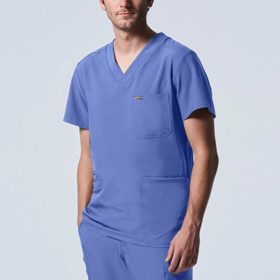 Blusa Médica Landau Forward Para Hombre 4 Bolsillos Cuello en V - LT110 ¡ENVÍO GRATUITO! Foto 1 de 1