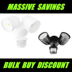 24W LED Double Twin Security Garage Spot Flood Light Outdoor Sensor Spotlight - Picture 1 of 4