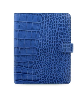 Filofax A5 Clásico Cocodrilo Organizador Planificador Diario Cuaderno Cuero Índigo - 026009 - Imagen 1 de 6