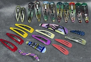 Vintage Rainbow Glitter Barrette Hair Clip Accessory Dance Cheerleading Dress - Picture 1 of 11