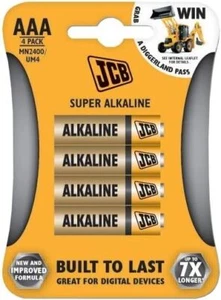 JCB AAA AA Batterien super alkalisch langlebig LR03 LR06 lang verfallen UK - Bild 1 von 4