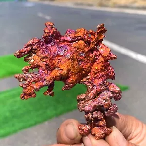 76G Rare!! iridescent Native Copper crystal mineral specimen - Picture 1 of 24