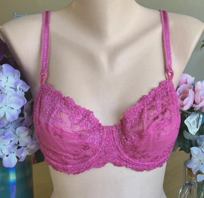 Sujetador con aros 525 Wacoal 34C Flamingo ROSA Abrazo Encaje Softcup #65191 Foto 1 de 4
