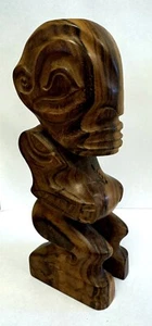 Feine Marquesas Islands Tiki Figur Taupotini Schnitzer - Bild 1 von 10