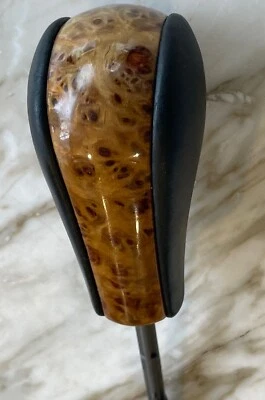 BMW X5 2000 2001 2002 2003 2004 2005 2006 cuero perilla de cambio moldura madera bmw oem🟠 Foto 1 de 4