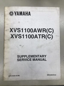 Yamaha service manual supplementXVS1100AWR(C) and ATR(C). LIT--11616-16-46 - Bild 1 von 3