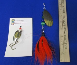 Spinner Köder Grand Daddy Bait orange grün blau Spoon Triple Point Haken 2er Set - Bild 1 von 2