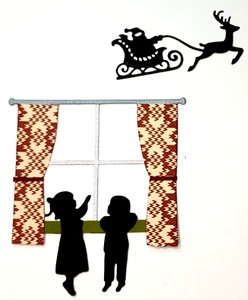 Heiligabend Kinder Fenster Weihnachtsmann SET Metall Stanzformen Standard dünne WEIHNACHTSMANNSTANZE ENTHALTEN - Bild 1 von 2