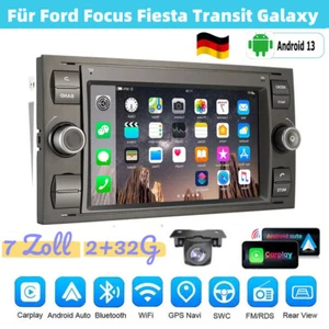 Für Ford Focus Fiesta Transit Galaxy Carplay Autoradio GPS RDS Kamera Android 13 - Bild 1 von 13