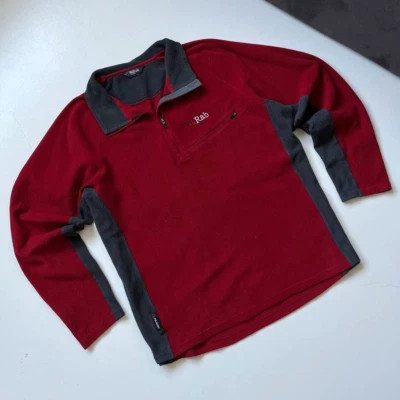 Suéter de lana Rab Polartec para hombre talla XL rojo capa media Gorpcore Trek Foto 1 de 4