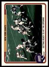 1982 Fleer Team Action Getting Ready to Hit the Opening . New York Giants #35