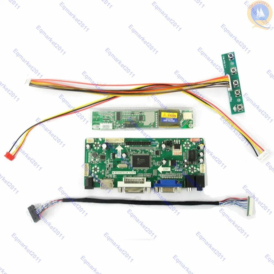 DVI/VGA LCD Controller Lvds Driver Board Diy Kit for LTN133AT07 1280X800 HD-MI - Image 1 of 1