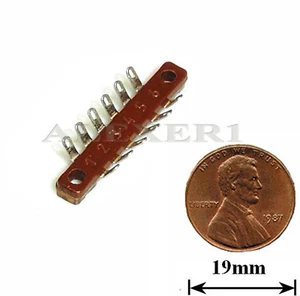 12pcs 6-lug Terminal Tag Turret Strips Bakelite USSR for Tube Amp T31 NOS - Picture 1 of 3
