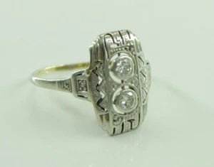Anillo Mujer Antiguo aprox. 0,32 ct. Diamantes / Oro 585 - 56 (17,8 mm Ø)* - Imagen 1 de 6