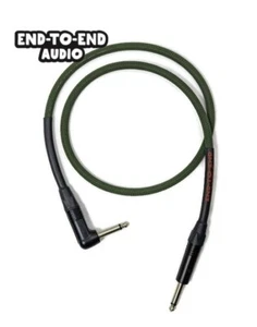 SALE! 3ft- Mogami W2524 Instrument Cable | Neutrik 1/4" Plugs | Olive Sleeve - Picture 1 of 2