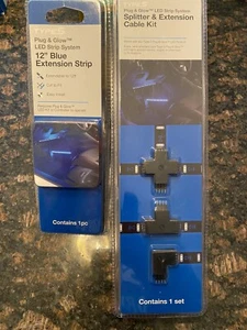 TYPE S Plug & Glow LED Strip Splitter Extension and 12” Blue Strip New - Picture 1 of 6