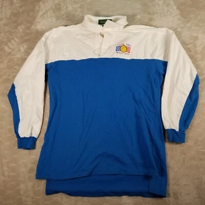 VTG Team USA Water Polo Outer Banks Rugby Polo Shirt Sz XL USA Made 80s RARE - Изображение 1 из 4
