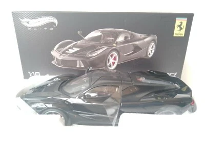 Hot Wheels Elite Ferrari LaFerrari black 2013 1/18 BCT80 - Immagine 1 di 2