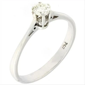 Anello Solitario Donna Oro Bianco 18kt 031 Diamante Naturale 0.22ct G-Color VS1 - Imagen 1 de 5