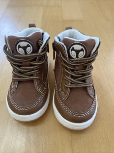 Stiefel Übergang 18 / 19 Stiefelette Baby Braun Gefüttert Reißverschluss - Bild 1 von 5