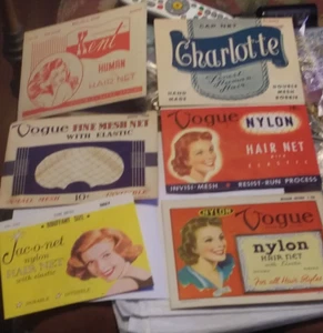 Vintage Human and Nylon Hair Nets - Picture 1 of 10