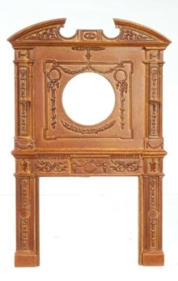 Casa Delle Bambole Camino Art Nouveau Vittoriano Noce JBM Studio Mobili - Immagine 1 di 4