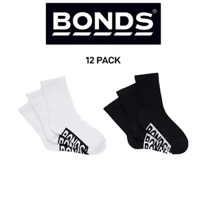Bonds Kids Cushioned Crew Cushioned Smooth Toe Seams Socks 12 Pack RXUY3N - Picture 1 of 5
