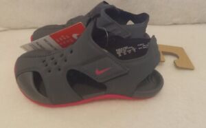 Nike Sunray Protect 2  Anthracite/Rush girls 10c toddler 10 NEW WITH TAGS