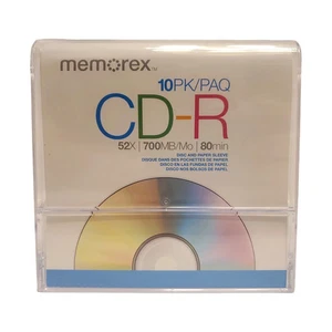 Memorex 10 Pack, CD-R 80 min. Discs. - Picture 1 of 2