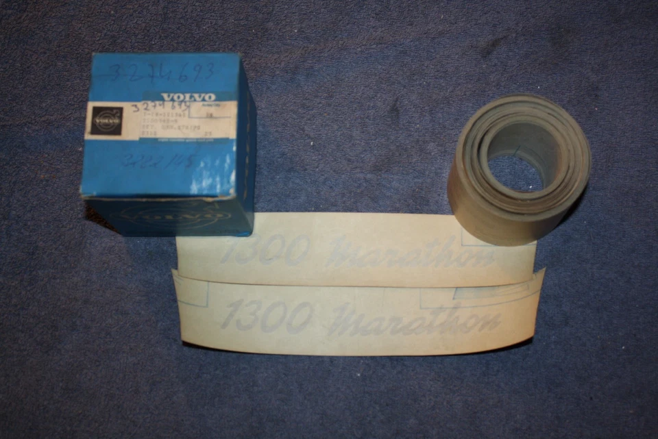 Volvo 66 DAF 1300 original Marathon tiras decorativas negro stripe kit black NOS - Imagen 1 de 4