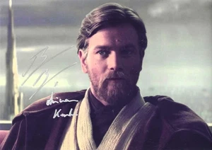 Ewan McGregor FIRMATO come Obi-Wan Kenobi STAR WARS 11 1/2 x 8 1/4 certificato di autenticità - Foto 1 di 4