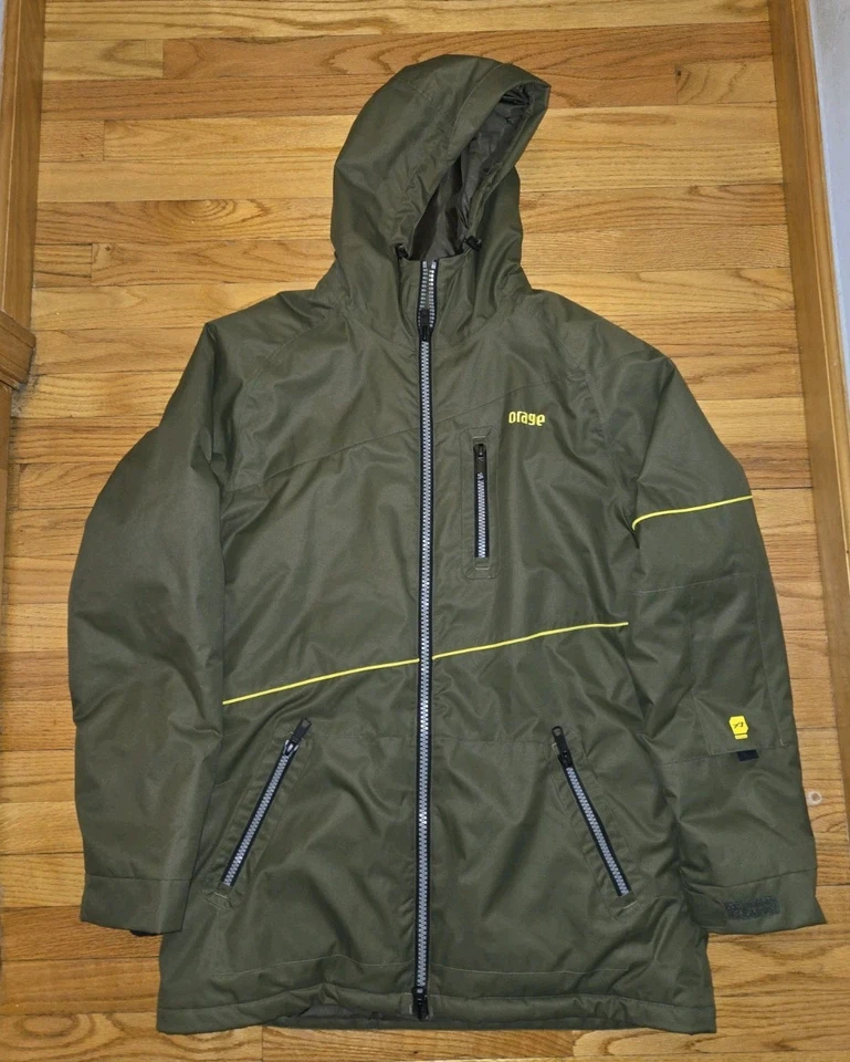 Chaqueta de esquí Orage verde oliva/amarillo talla grande Foto 1 de 4
